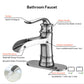 Waterfall Spout Bathroom Faucet - Brushed Nickel