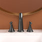 Matte Black 2 Handle Widespread Bathroom Faucet