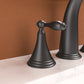 Matte Black 2 Handle Widespread Bathroom Faucet