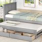 Twin Size Platform Bed with Trundle and Drawers