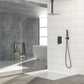 Dual Shower Head - 10 Inch Ceiling Mount Square Shower System