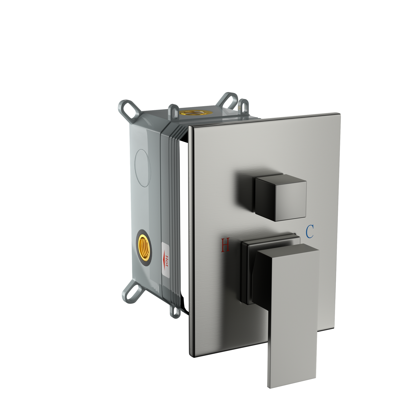Dual Shower Head - 10 Inch Wall Mounted Square Shower System