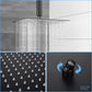 Dual Shower Head - 10 Inch Ceiling Mount Square Shower System