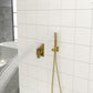 Dual Shower Head - 16 Inch Ceiling Mount Square Shower System with Rough-in Valve