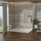 Brushed Nickel Shower System with Waterfall Tub Spout