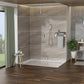 Brushed Nickel Shower System with Waterfall Tub Spout
