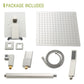 Brushed Nickel Shower System with Waterfall Tub Spout