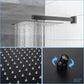 Shower System with Adjustable Slide Bar - Matte Black