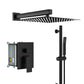 Shower System with Adjustable Slide Bar - Matte Black