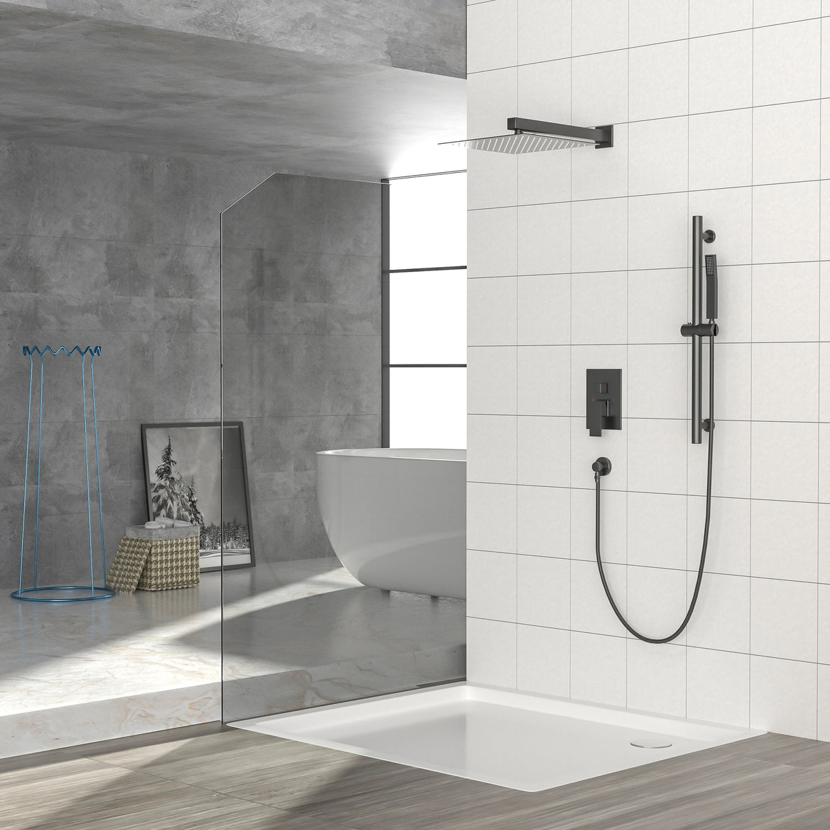Shower System with Adjustable Slide Bar