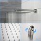 Brushed Nickel Shower System with Adjustable Slide Bar