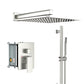 Brushed Nickel Shower System with Adjustable Slide Bar