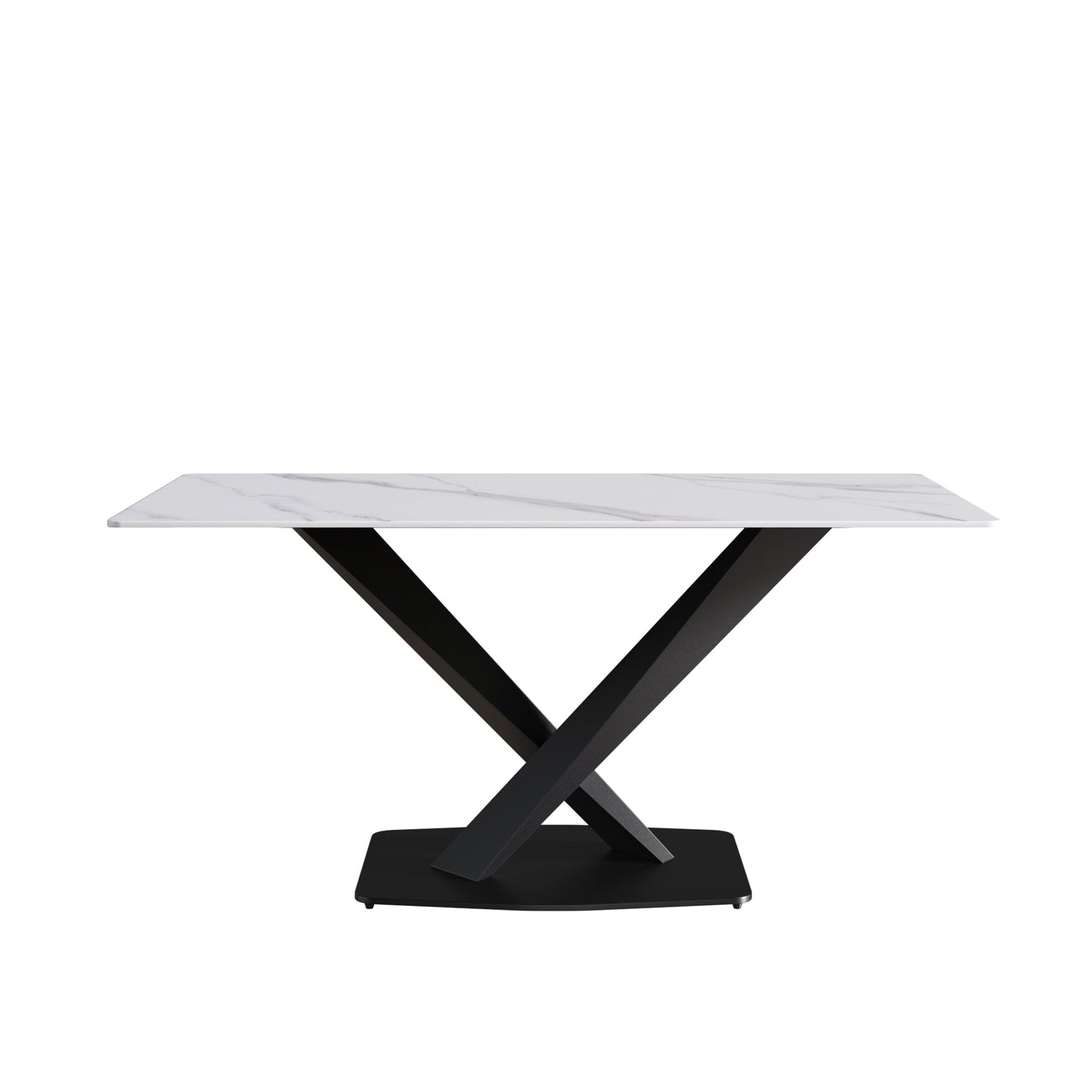 63-Inch Modern Artificial Stone Dining Table
