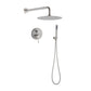 10" Brushed Nickel Round Rain Shower Head and Handheld Shower Head Set