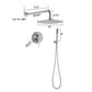 10" Brushed Nickel Round Rain Shower Head and Handheld Shower Head Set