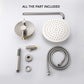 10" Brushed Nickel Round Rain Shower Head and Handheld Shower Head Set