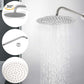 10" Brushed Nickel Round Rain Shower Head and Handheld Shower Head Set