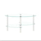 Transparent Oval Glass Coffee Table
