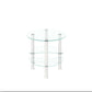 Transparent Oval Glass Coffee Table