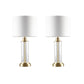 Glass Cylinder Table Lamp Set of 2