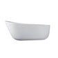 67 Inch Solid Surface Oval Shape Soaking Bathtub