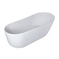 67 Inch Solid Surface Oval Shape Soaking Bathtub