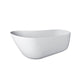 67 Inch Solid Surface Oval Shape Soaking Bathtub