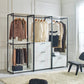 Fiona Wood and Metal Walk-in Closet with One Drawer