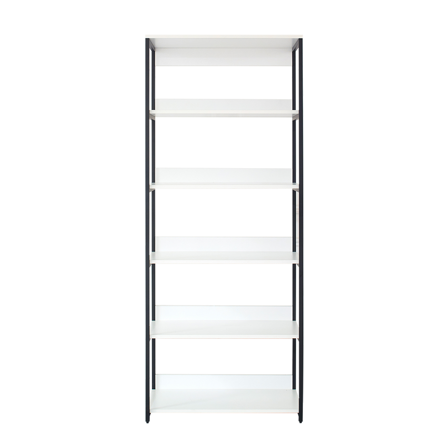 Fiona Wood and Metal Walk-in Closet with Five Shelves