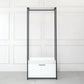 Fiona Wood and Metal Walk-in Closet with One Drawer