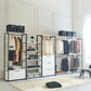 Fiona Wood and Metal Walk-in Closet with Five Shelves