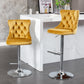 A&A Furniture Swivel Velvet Barstools