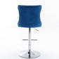 A&A Furniture Swivel Velvet Barstools