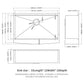 33 x 22 x 10 Inch Farmhouse Kitchen Sink