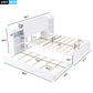 Full Size Storage Platform Bed with Pull Out Shelves and Twin Size Trundle