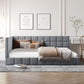 Full Size Upholstered Daybed/Sofa Bed Frame - Gray Velvet