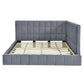 Full Size Upholstered Daybed/Sofa Bed Frame - Gray Velvet