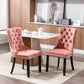 Nikki Collection Modern Velvet Upholstered Dining Chair Set