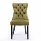 Nikki Collection Modern Velvet Upholstered Dining Chair Set