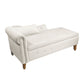 Beige Chaise Lounge Indoor Velvet Lounge Chair with Storage