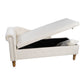 Beige Chaise Lounge Indoor Velvet Lounge Chair with Storage