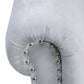 Grey Velvet Chaise Lounge with Storage