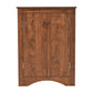 Brown Triangle Bathroom Storage Cabinet with Adjustable Shelves