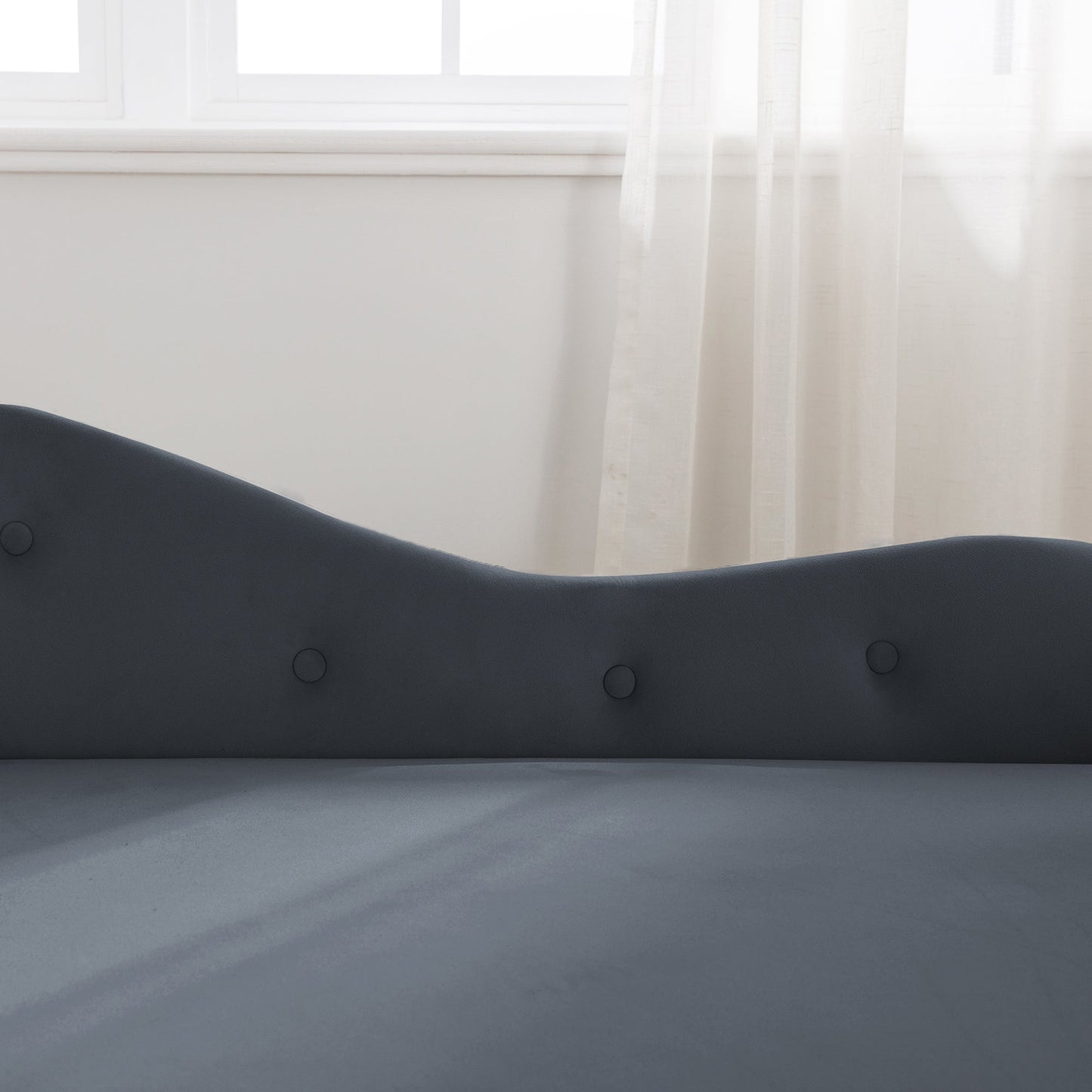 Black Chaise Lounge Indoor with Storage & Pillow