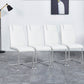 Modern Dining Chairs with Faux Leather Padded Seat