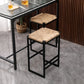 Set of 2 Water Hyacinth Woven Bar Stools for Kitchen Counter
