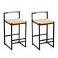 Set of 2 Bar Stools with Back