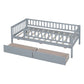 Twin Size Daybed Wood Bed with Two Drawers