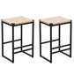 Set of 2 Backless Bar Stools for Kitchen Counter