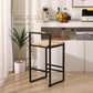 Set of 2 Bar Stools with Back